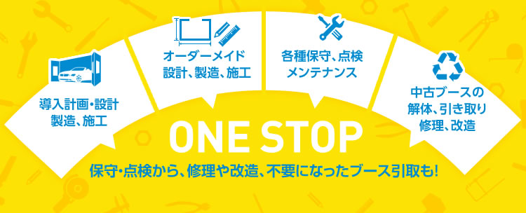 自動車塗装ブースの専門店。ご要望に合わせて設計施工します